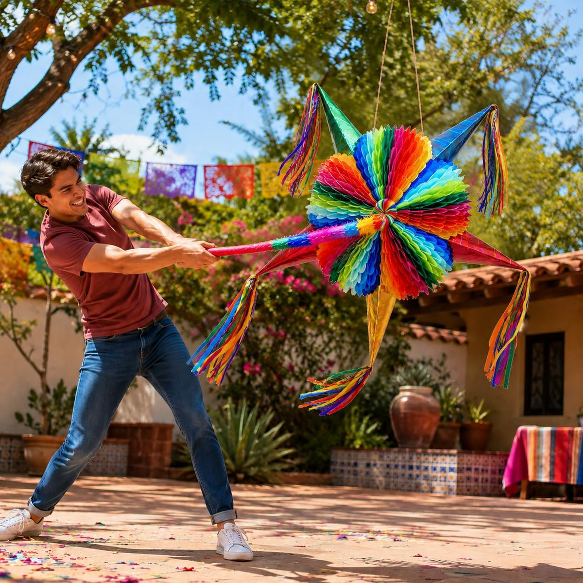Mexican Piñata, Christmas Pinata - Dopamine Brights 32" - image 2