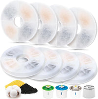 12 Pack Cat Water Fountain Filter Replacement Compatible with Catit - 8 pack