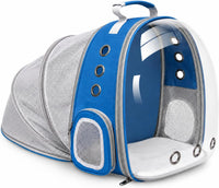 Expandable Cat Carrier Backpack with Bubble Window - Blue
