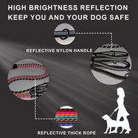 ZALER Long Dog Leash, 50 feet 30ft 20ft 15ft 10ft Dog Training Lead, Heavy Duty Reflective Check - Black / 6FT*1/2" - image 3