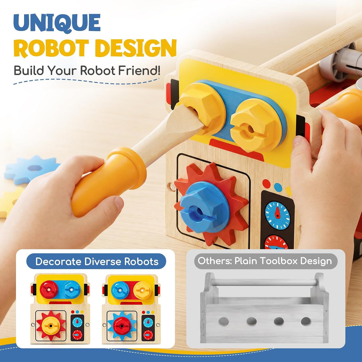 Lehoo Castle Montessori Kids Tool Set - Robot - image 4