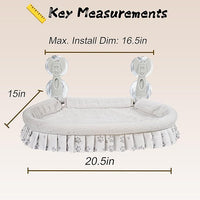 Cat Window Perch for Large Cats - No Tools Needed with 4 Super Suction Cups, Soft Chew-Resistant Fleece & Easy Clean Design