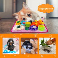 Snuffle Mat for Dogs, Sniff Mat Slow Feeding Mat for Small Pets Cats, Rabbits - Help Stress Relief - Bright Pink - image 3