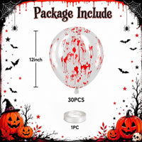 Froova black and white Halloween balloons with ghost and bat prints and bat stickers - view 23