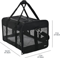 Amazon Basics Airline Approved Soft-Sided Mesh Pet Travel Carrier - 16.5"L x 11.0"W x 11.0"H / Without Wheels - image 2