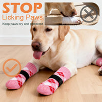 EXPAWLORER Dog Socks to Prevent Licking Paws - X-Large / Pink - image 4