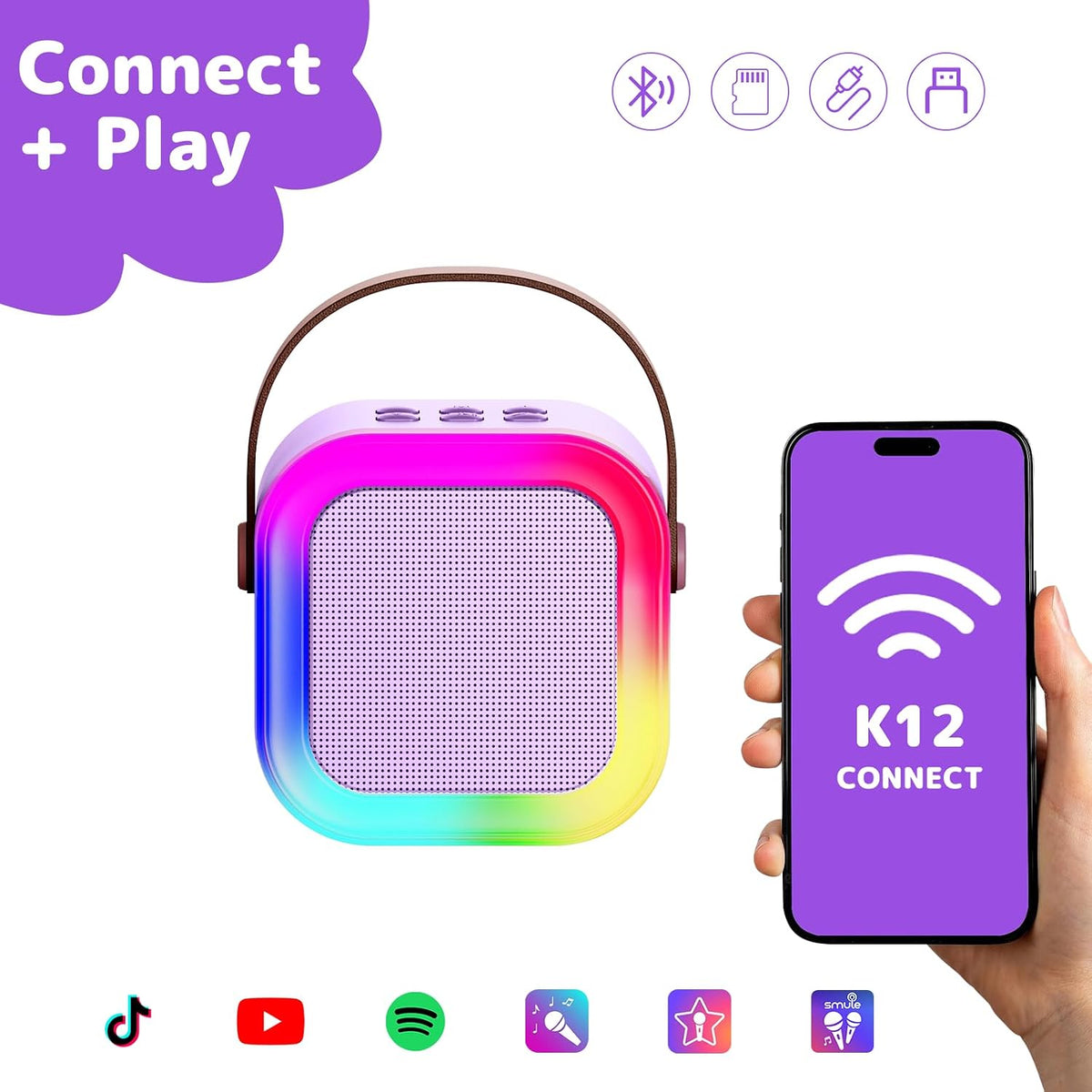 Karaoke Machine for Kids Adults - Purple - image 4
