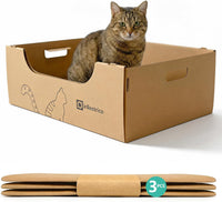 3-Pack Jumbo Disposable Cat Litter Box - 3-Pack / Jumbo