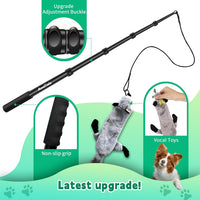 Flirt Pole for Dogs, Interactive Toys Tug-of-war for Pet - 4 switch-59.1Inch - image 3