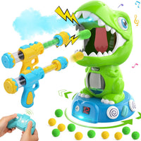 EagleStone T-Rex Dinosaur Shooting Target Game Toys with Air Power - 8808-11b-green