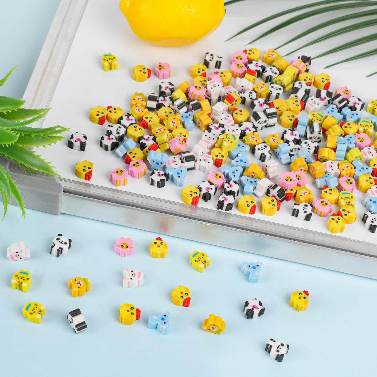 FOIMAS 300-piece mini animal erasers in assorted rubber animal shapes - view 33