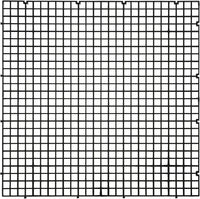 Aquarium Plastic Grid Divider Tray Egg Crate - Black 2 Pcs L