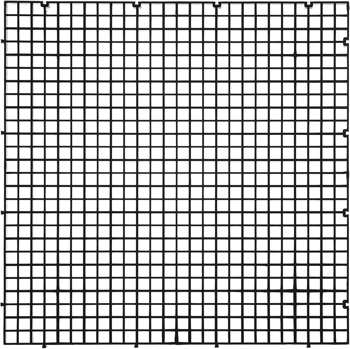 Aquarium Plastic Grid Divider Tray Egg Crate - Black 2 Pcs L