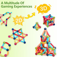 COUOMOXA Magnetic Building Blocks STEM for Toddlers: 74pcs Montessori - 74 PCS - image 2