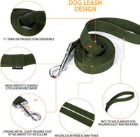 Strong Durable Nylon 10ft Long Dog Training Leash, Traction Rope - Military green / 6 Feet - image 4