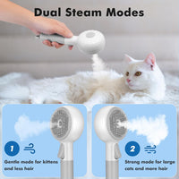 Cat Steam Brush 3 in 1 Pet Hair Grooming Brush with Steam and Release - White - image 3