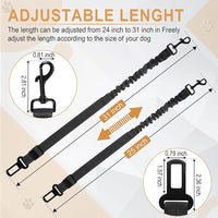 LivTee Dog Seat Belt for Car, Retractable Pet Safety Harness, Adjustable Nylon Dog Seatbelt Leash, Comfortable Dog Accessories for Vehicles (Black-1PCS)