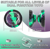 C130 YoYo Professional Responsive Yo yo Bearing for Kids Beginner - Black Green Purple - image 3