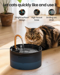 Cat Water Fountain with 3-Pack Replaceable Filters - Cat fountain + 3 Filters+ 3 Sponges - image 3