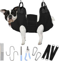 PatiencET Dog Grooming Hammock Kit – Essentials for Dogs - Black / S (17 LB Max)