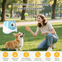 Automatic Ball Launcher for Dogs: Indoor Thrower Fetch Machine - Blue / 10-30FT for Small Dogs - image 2