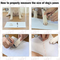 BEAUTYZOO Anti Slip Dog Socks for Small Medium Large Dogs with Grips Straps on Hardwood Floor Protection Wear, Traction Control 4 Pairs Double Side Paw Protector to Prevent Licking for Girl or Boy