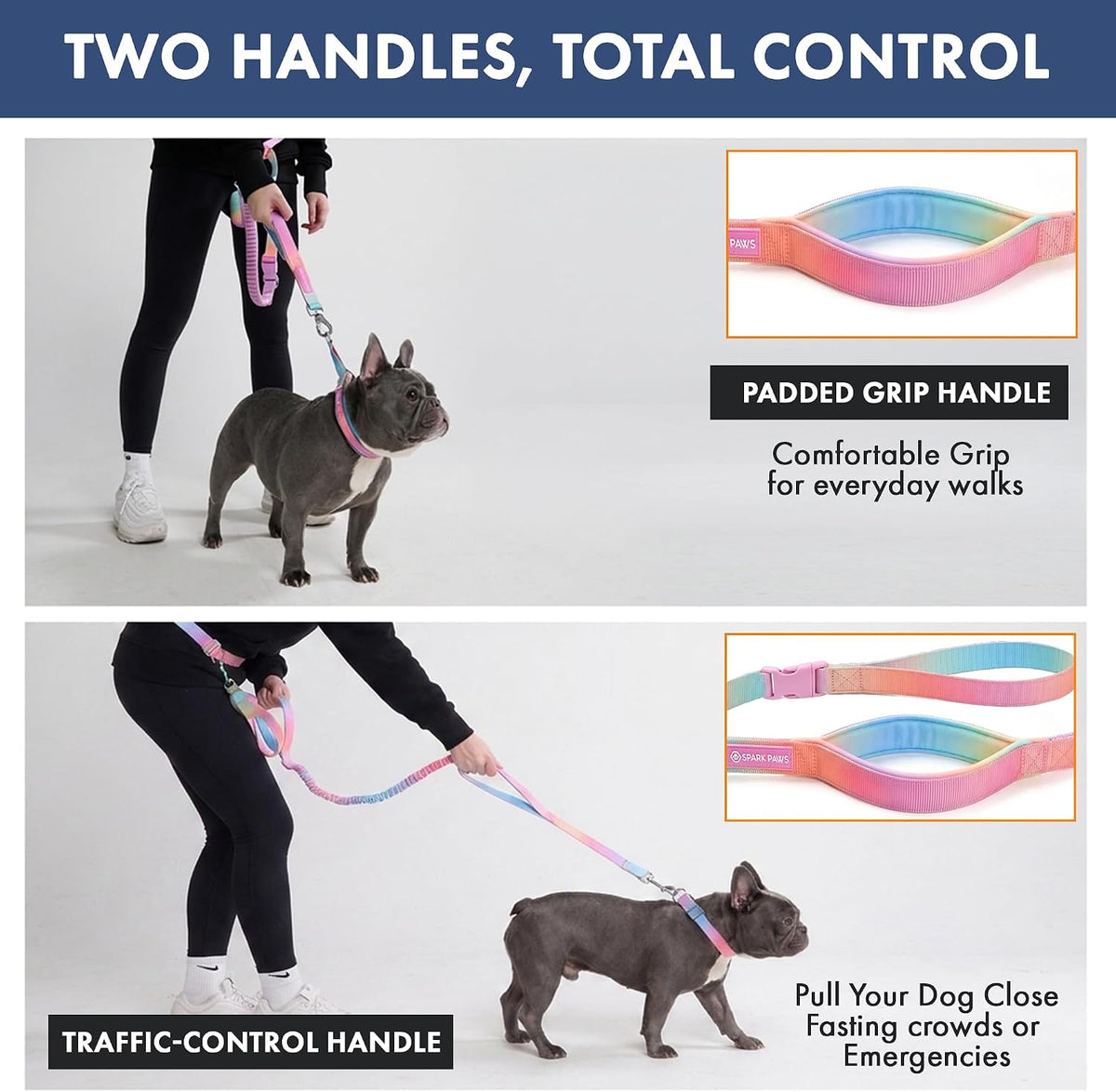 Spark Paws Hands Free Dog Leash - 90s Retro - image 2