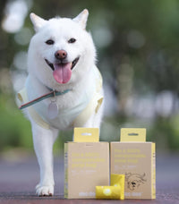 Deo Doo Compostable Dog Poop Bags with Handles 144 Bags - Yellow-100% Compostable - image 2