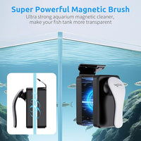 Magnetic Aquarium Glass Cleaner，Algae Scraper for Aquarium Fish Tank， Fish Tank Algae Clean Brush Dual-Sided Side Floating Aquarium Magnetic Brush (M)