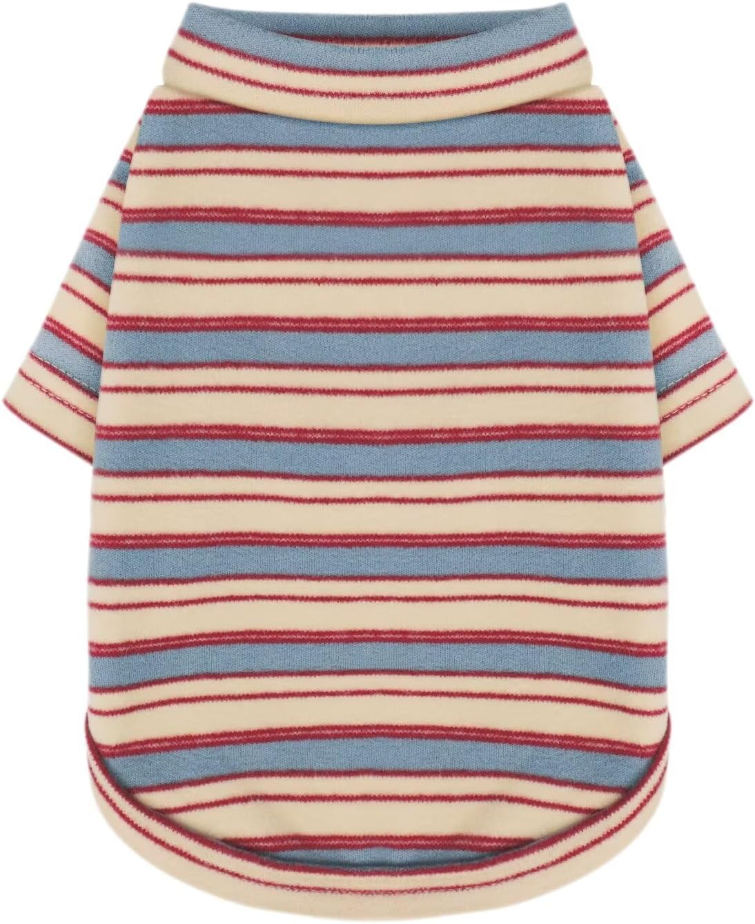 Stylish Striped Block Dog Shirt Breathable Clothes Red&Blue M – Essentials for Dogs - Blue Red Striped / XL-(20~30lb) | Chest(~21.5")