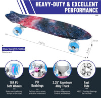 BELEEV 22 inch Skateboards for Kids - Purple Nebula - image 3