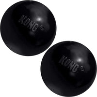 KONG Extreme Ball with Hole, Fetch Toy, Black - Medium(2-Pack)