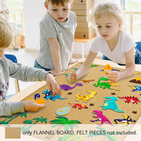 Craftstory 3.5 foot flannel board for toddlers in black felt hanging on a wall - view 12