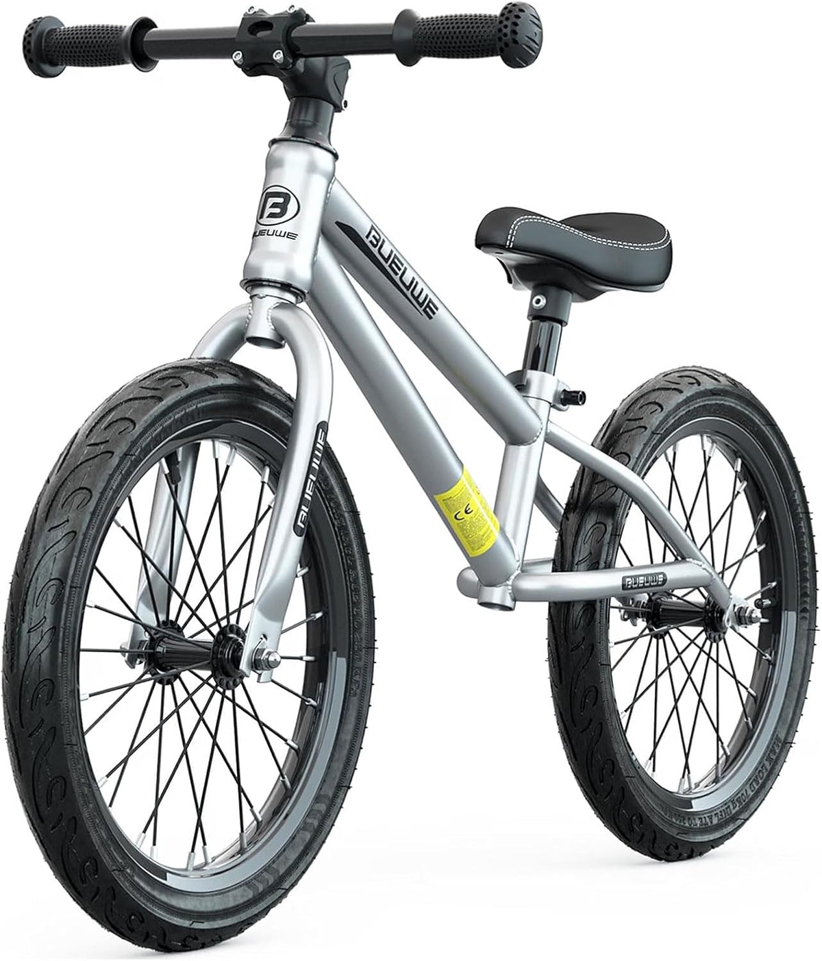 16 Inch Balance Bike for Big Kids Aged 4-8 Boys & Girls – Fun for Kids & Family - Silver