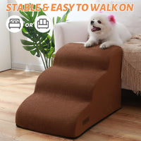 Dog Stairs for Small Dogs and Cats - Brown / 3 / Standard 3-Step 15.7"H - image 2
