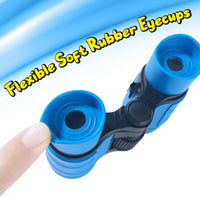 ESSENSON binoculars for kids, set of 2 in blue and black with neck straps and carrying bags - view 6