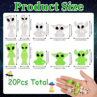 CCINEE 20Pcs Glow in Dark Tree Elves Fairy Luminous Ghost Micro - Alien - image 2