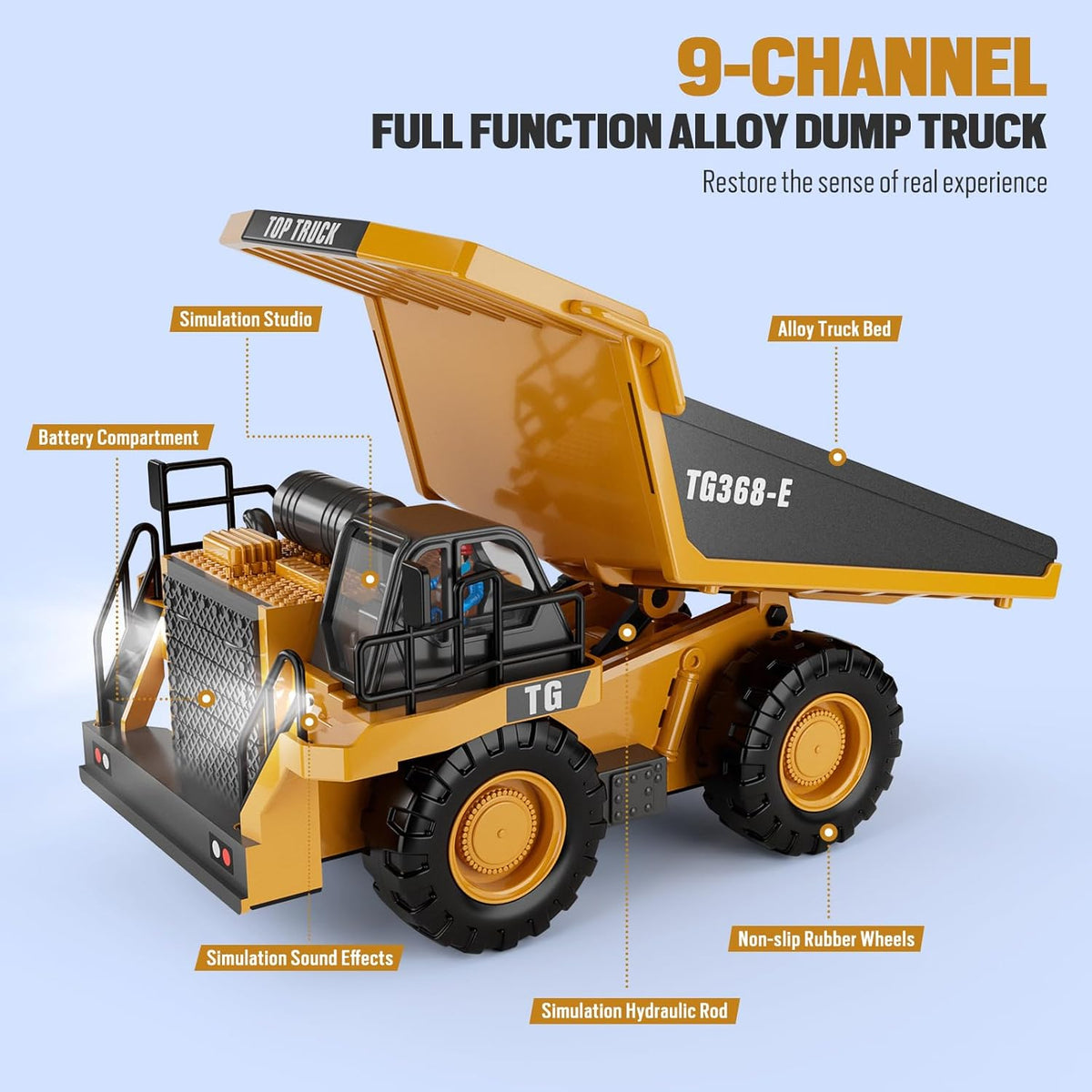 KIDMARKT Remote Control Excavator Toy for Boys - Dump Truck - image 3