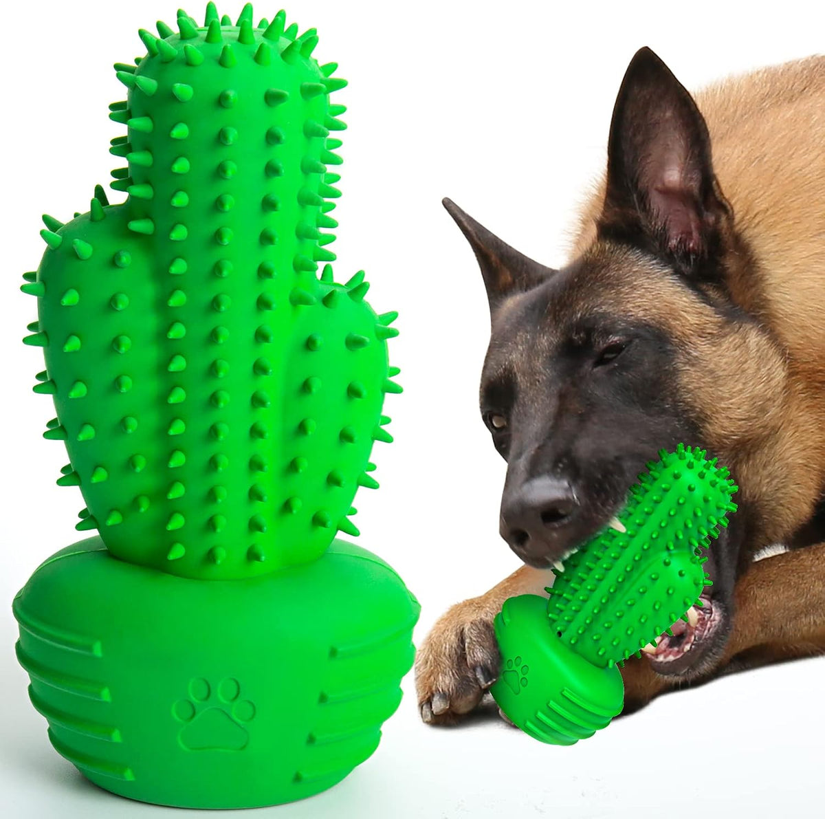 Cactus Dog Chew Toy for Aggressive Chewers - For Large Dog / Green