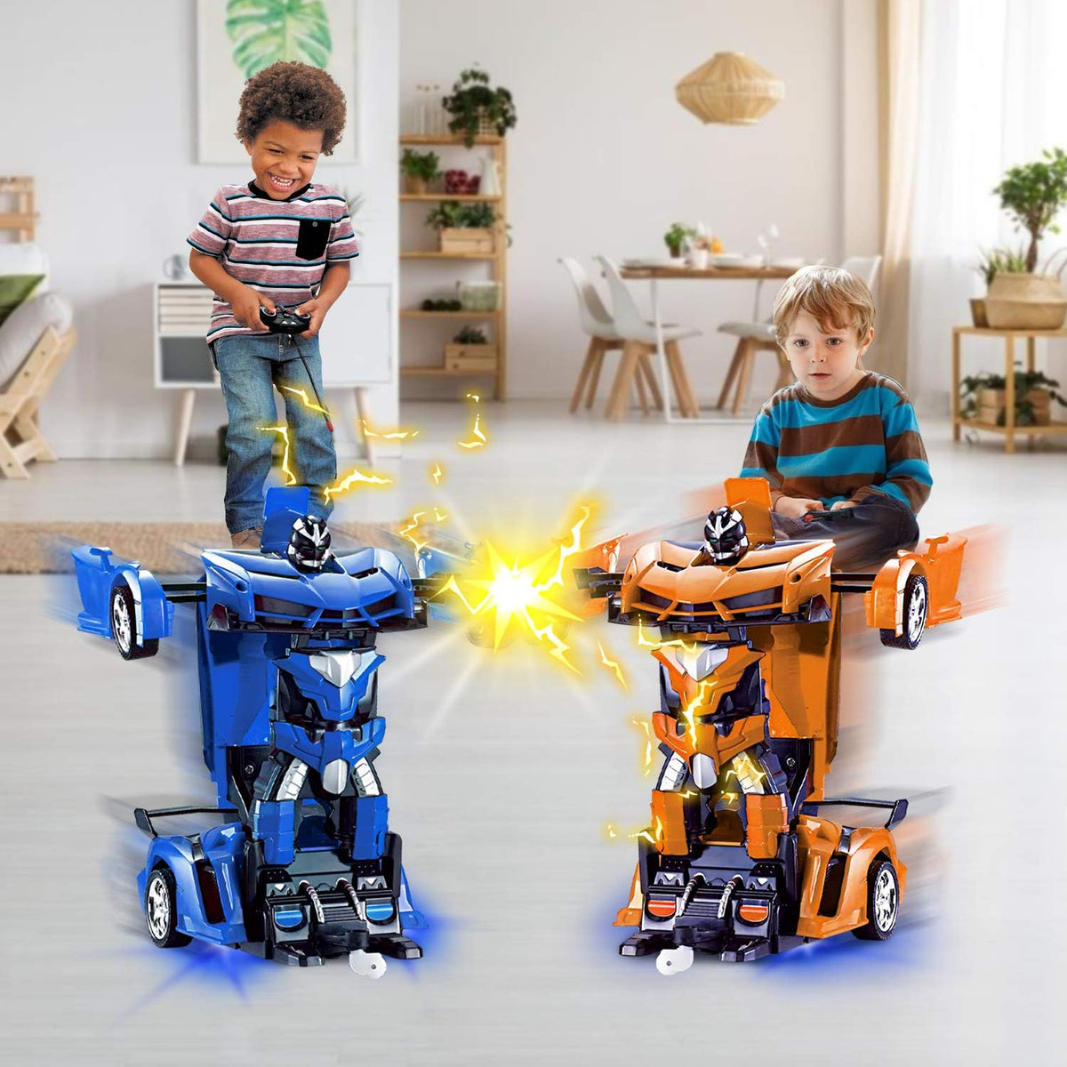 AMENON Remote Control Car, Transform Robot Toys for Boys Teens - Blue - image 4
