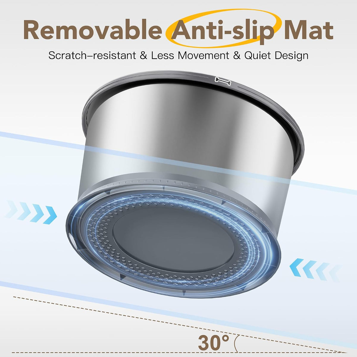 6.5L Stainless Steel Dog Water Bowl - Grey / 6.5L - image 4