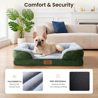 Orthopedic Dog Bed Medium Size Dog, Memory Foam Dog Bed Couch - Green / 30.0" L x 20.0" W x 6.3" Th - image 4