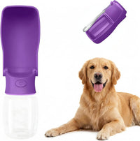 Portable Dog Water Bottle Dispenser [Leak Proof & Foldable] Dog - Purple / 12OZ