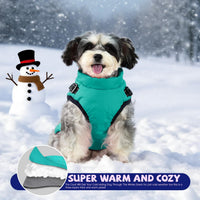 Gyuzh Dog Coat with Harness Puppy Coats Small Dog Harness Jacket - XXXXX-Large / lake green - image 3