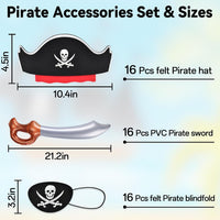 ZeeDix 9 Pcs Pirate Accessories for Kids - 48pcs Pirate - image 2