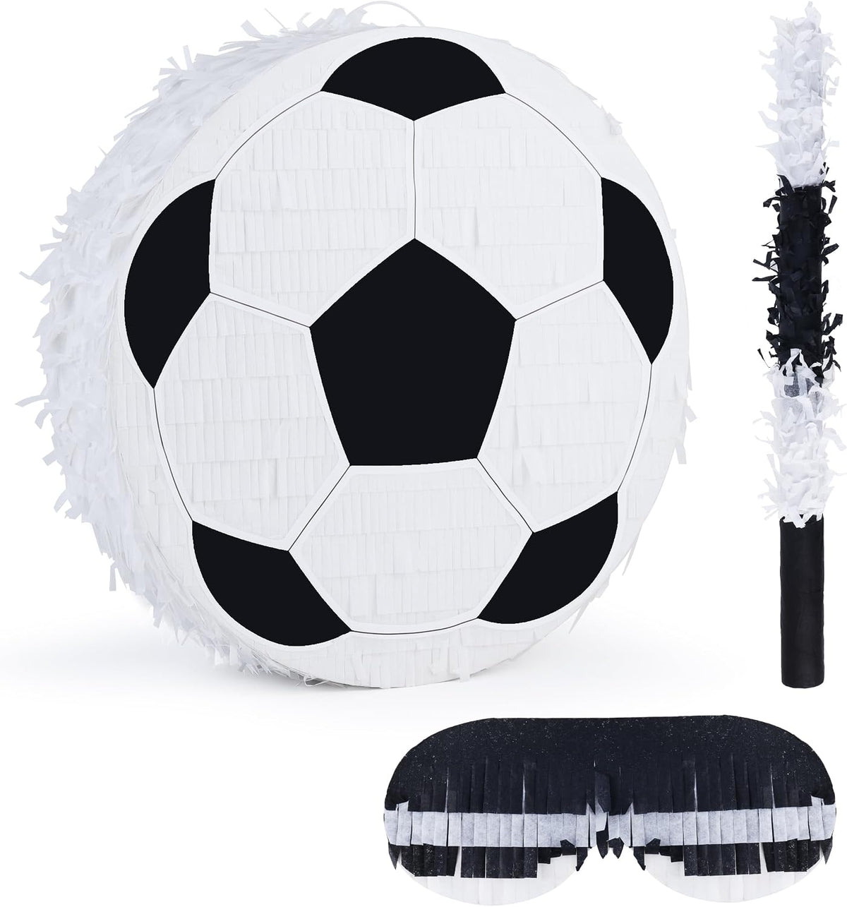 Mushroom Pinatas Bundle with a Blindfold and a Bat - Soccer3