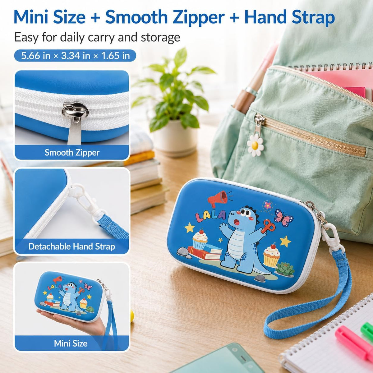 ALKOO kids smartphone case, zip carrying box for kids toy phones and learning cameras - view 12