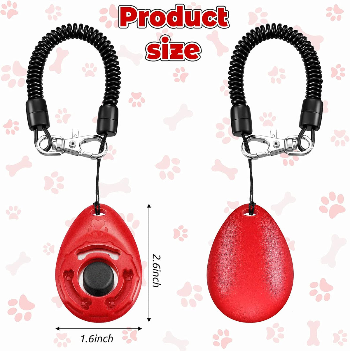 Frienda 18 Pcs Dog Training Clicker with Wrist Strap for Pets - Multicolor - image 2