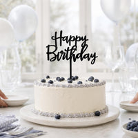 CC TOWN mirrored gold acrylic happy birthday cake topper, 6 by 7 inches - view 10