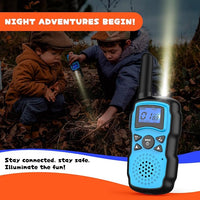 Wishouse Walkie Talkies for Kids Rechargeable Long Range,4 5 6 7 8 Year Old Boy Girl Birthday Gift,Camping Games Cool Toys Ideas for Children with 6000mAh Batteries,Flashlight,Lanyard,2 Pack Pink Blue